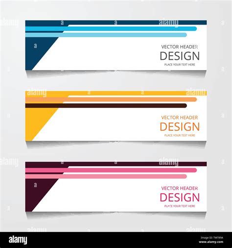 Abstract design banner, web template with three different color, layout header templates, modern ...