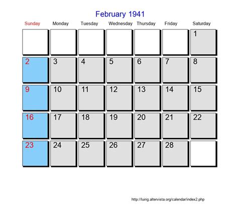 February 1941 - Roman Catholic Saints Calendar