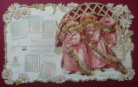 LITTLE LOVES CALENDAR FOR 1900 - TuckDB Ephemera | Vintage calendar, Image paper, Vintage cards