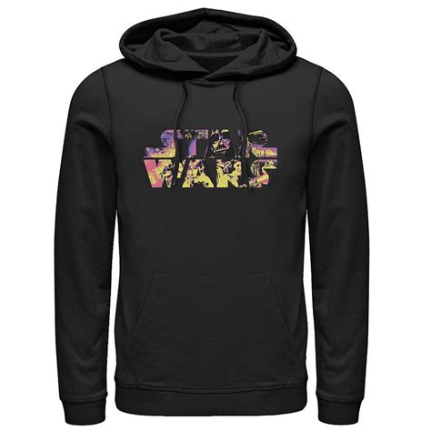 Closeout Sale Men's Star Wars Logo Poster Fill Hoodie | Free Shipping ...