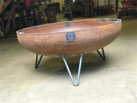 36" Elliptical Mid Century Modern Fire Pit | 36 inch Mid Century Firepit