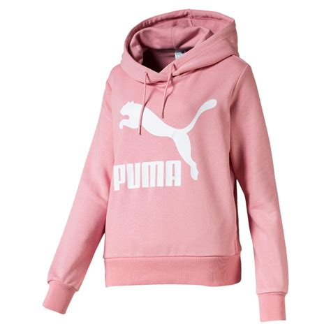 PUMA Cotton Classics Women's Logo Hoodie in Pink - Lyst