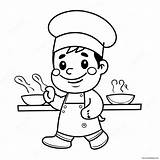 Cute Chef Cooking Coloring Page 55784 44136 sketch template