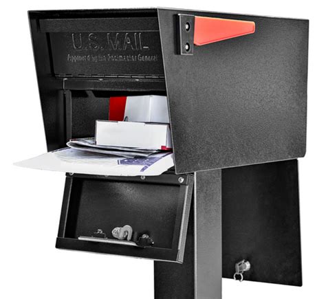 Rear Access Locking Mailbox with Secure Drop Door