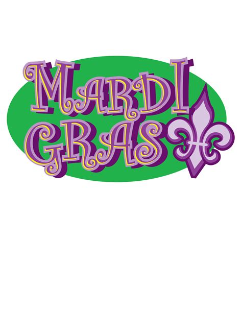 Mardi Gras Green and Purple Clip Art - New Orleans Free Vector Clip Art