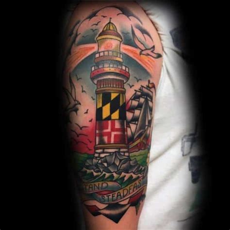 50 Maryland Flag Tattoo Ideas For Men - State Flag Designs