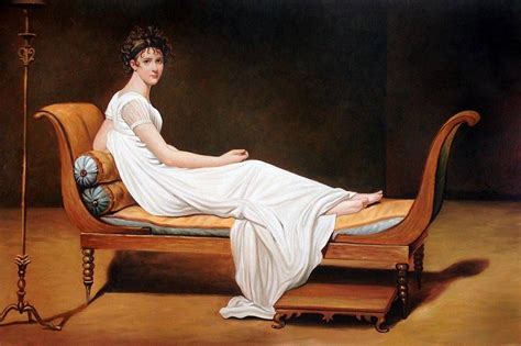 Jacques-Louis David - Portrait of Madame Recamier - Oil Painting Reproduction - Canvas Art ...