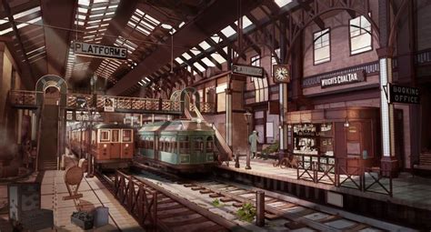 ArtStation - Train Station, Rick Chang | Train station art, Train ...