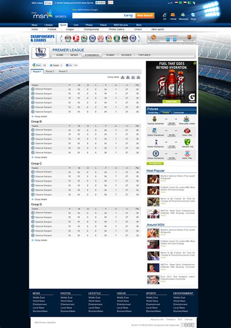 MSN News and sports Channel on Behance