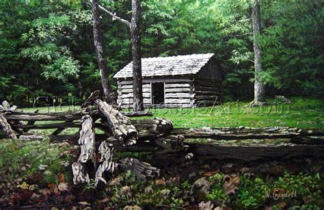 Cabin In The Woods - Oil Paintings on Canvas