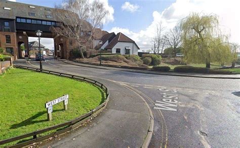 Sinkhole opens on West Street pavement in Hythe, near marina