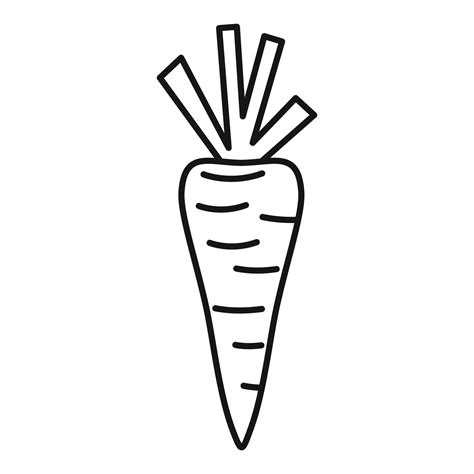 Farm carrot icon, outline style 14625328 Vector Art at Vecteezy