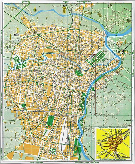 Detailed City Map of Turin (torino) • Mapsof.net