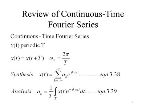 fourier series representation of periodic signals