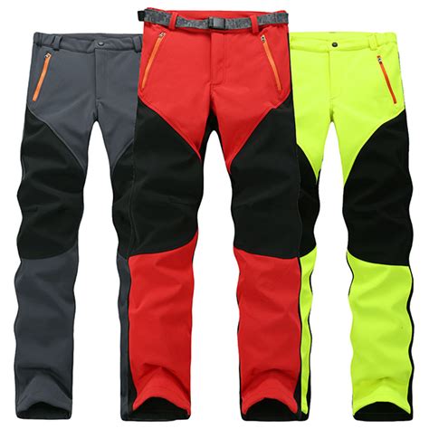 Men’s Anti-UV Polar Fleece Ski Pants Waterproof Windproof Fluorescent ...