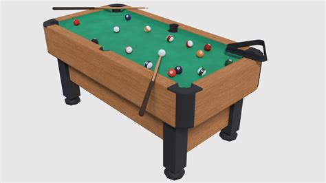 3D Pool Table - Games Model - TurboSquid 1170087