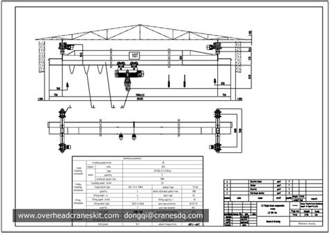 Overhead crane drawing: single girder suspension hoist overhead crane ...