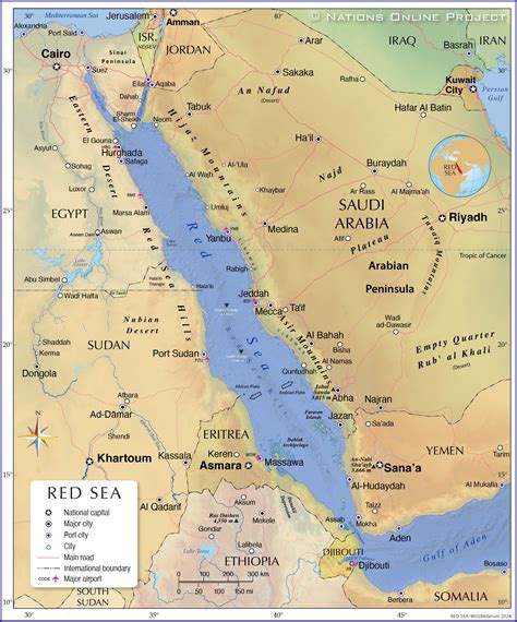 Map of the Red Sea - Nations Online Project