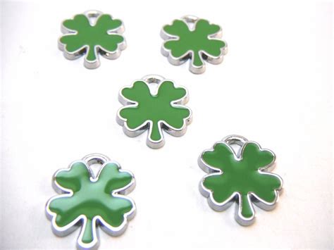 Four Leaf Clover Charms/Pendants package of 10 by greenknight, $2.50 | Clover charm, Four leaf ...