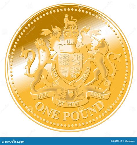 One Pound Detailed Vector Coin Stock Photo - Image: 8320010