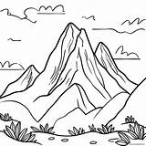 Majestic Mountain Range Coloring Page 65194 51607 sketch template