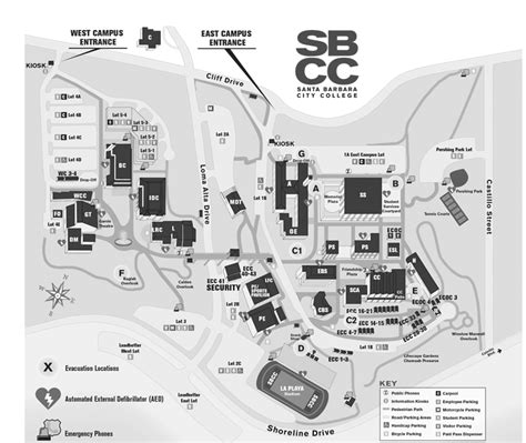 Map of the SBCC campus.