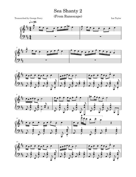 Sea Shanty 2 - Ian Taylor Sheet music for Piano (Solo) | Musescore.com