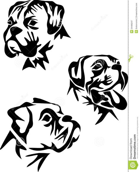 boxer dog silhouette clipart - Clipground