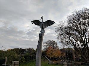 The Heron Portal at Northenden Riverside Park, England, Greater Manchester, Wythenshawe ᐈ ...