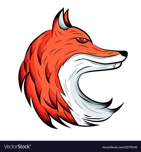 Fox emblem animal logo Royalty Free Vector Image