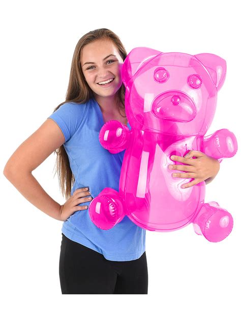 Pink Gummy Bear Animal Inflatable 24"