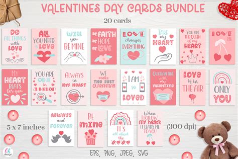 Valentines Day Cards Bundle. 20 Designs. Graphic by OK-Design ...