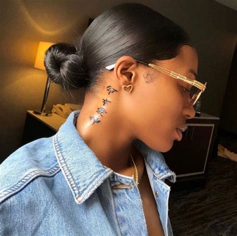 : ⊱ ⊰Blessed: ⊱ ⊰ @xoxojamm Girl Neck Tattoos, Neck Tattoos Women, Red Ink Tattoos, Dope Tattoos ...