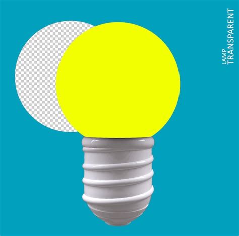 Premium PSD | Psd 3d element light bulb icon 3d render