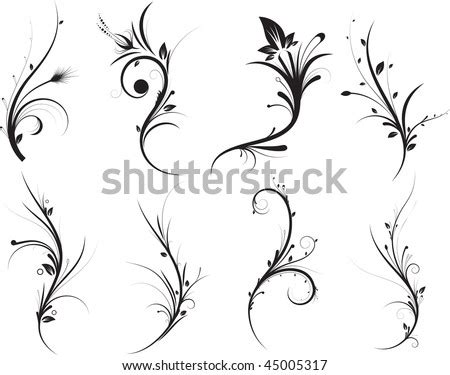 Stencil Designs Stock Vector Illustration 45005317 : Shutterstock