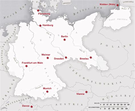 Map Of Germany Weimar - Freddi Bernardina