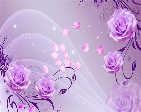 Free download | Beibehang Custom fashion purple rose vine 3D TV background wall home decoration ...