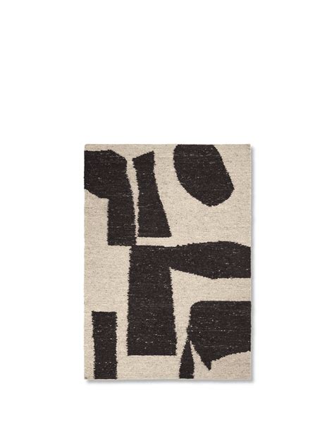 Piece Rug – Off-white/Dark Brown | A rug brimming with character | ferm ...