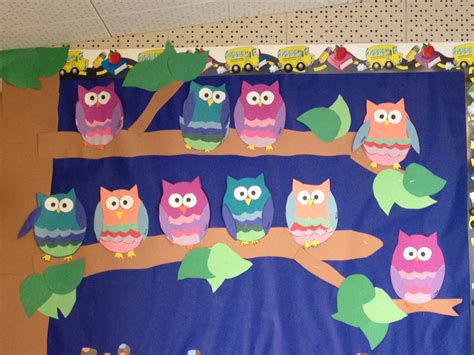 Kindergarten Was a Hoot Bulletin Board - Apples and ABC's