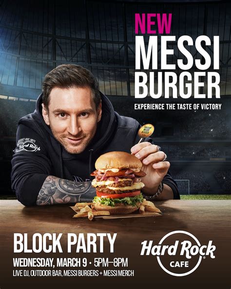 Messi Burger Block Party in San Antonio at Hard Rock Cafe