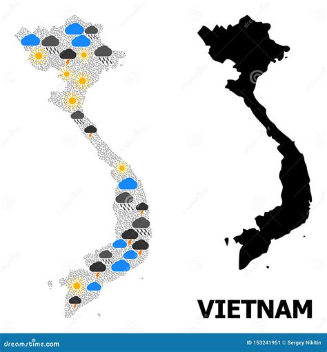 Climate Pattern Map of Vietnam Stock Illustration - Illustration of ...