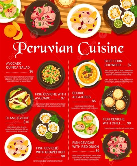 Peruvian Cuisine Menu Page Template Template Download on Pngtree