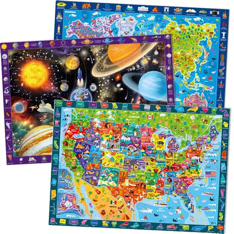 Buy 100 Piece Puzzles for Kids Ages 4-6 – 3 Pack Floor Puzzles for Kids 8-10 Year Old by QUOKKA ...