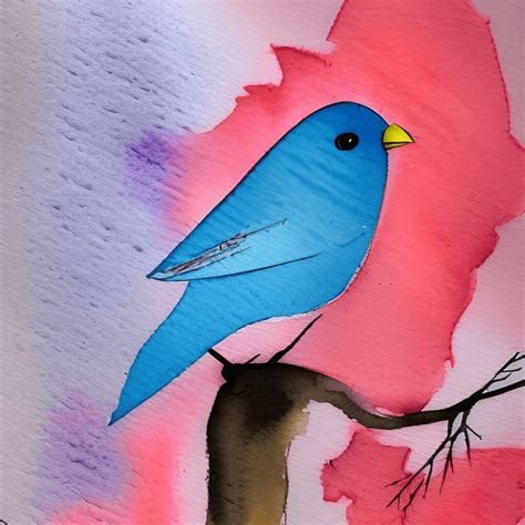 Bird on a Tree Watercolor Illustration · Creative Fabrica