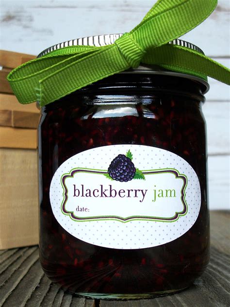 Cute Blackberry Jam Oval Canning Labels fit quilted jam jars – CanningCrafts