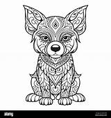 A Cute Sit Dog line art coloring Book Pages Stock Vector Image & Art  sketch template
