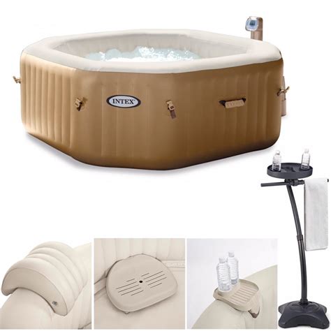 Octagonal Bubble Spa Hot Tub & Accessories - Intex from CraftyArts.co.uk UK