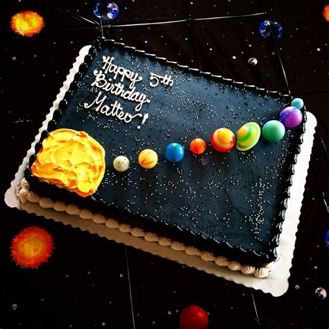 Solar system cake by Safeway planets from Diddams | Bolo aniversario ...