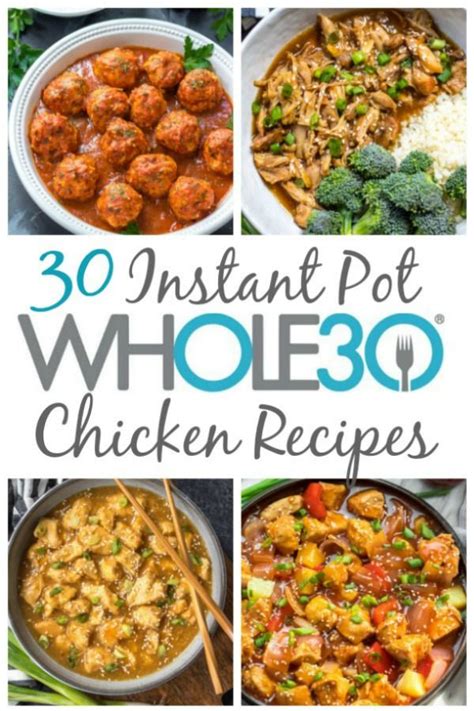 30 Whole30 Instant Pot Chicken Recipes: Paleo, Low Carb, Gluten Free - Whole K… in 2022 ...