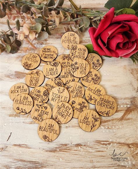 Affirmation Tokens, Fun Unique Gift, Positive Pocket Tokens ...